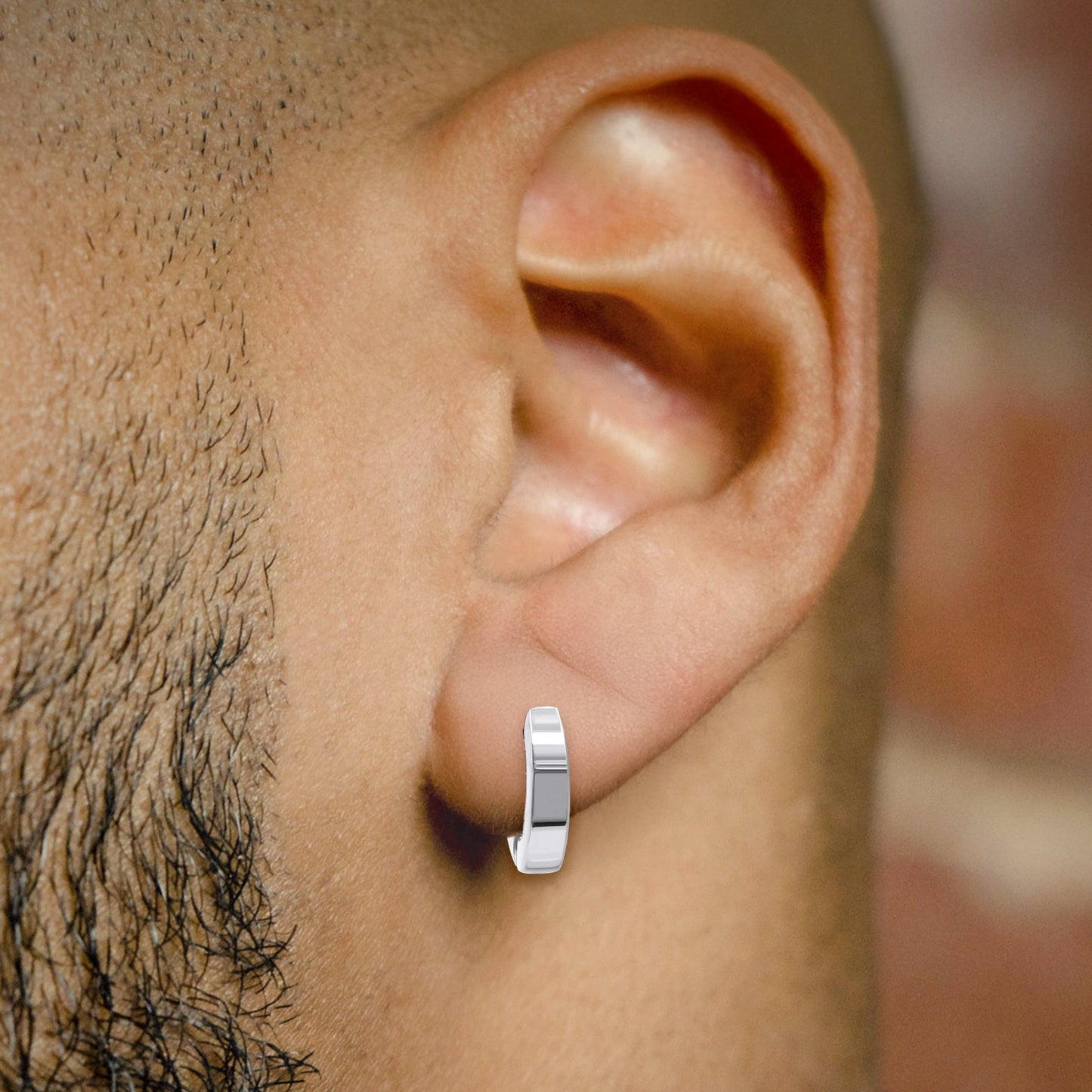Mens Jewelry - Silver Hoop Earrings for Men | Appx. 3.3 Grams
