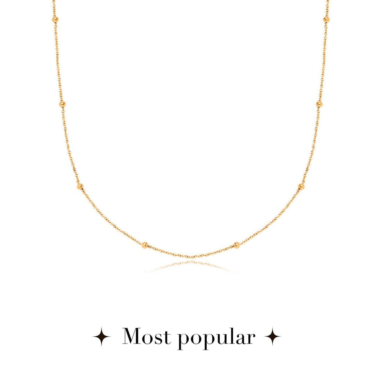 Fingerprint Moon & Star Tag Necklace (Gold)
