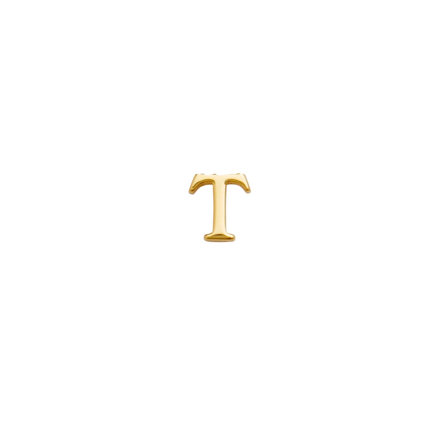 Initial Zip Pull Charm (Gold)