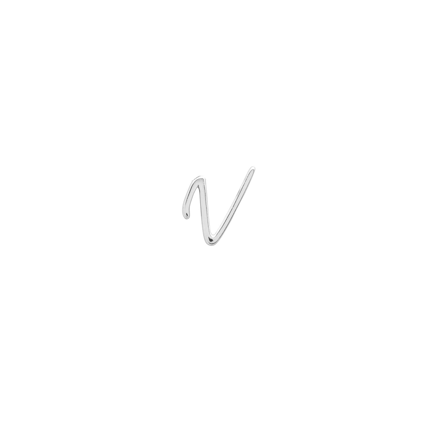 Signature Initial Stud Earring (Silver)