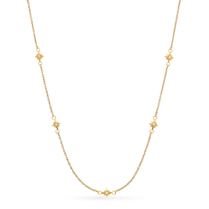 Fingerprint Written In The Stars Tag Necklace (Gold)