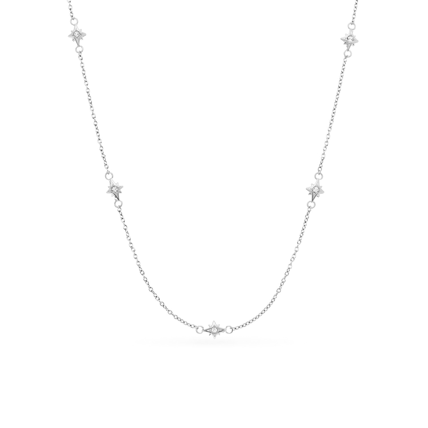 Mother of Pearl Cushion Necklace (Silver)