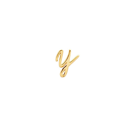 Signature Initial Stud Earring (Gold)