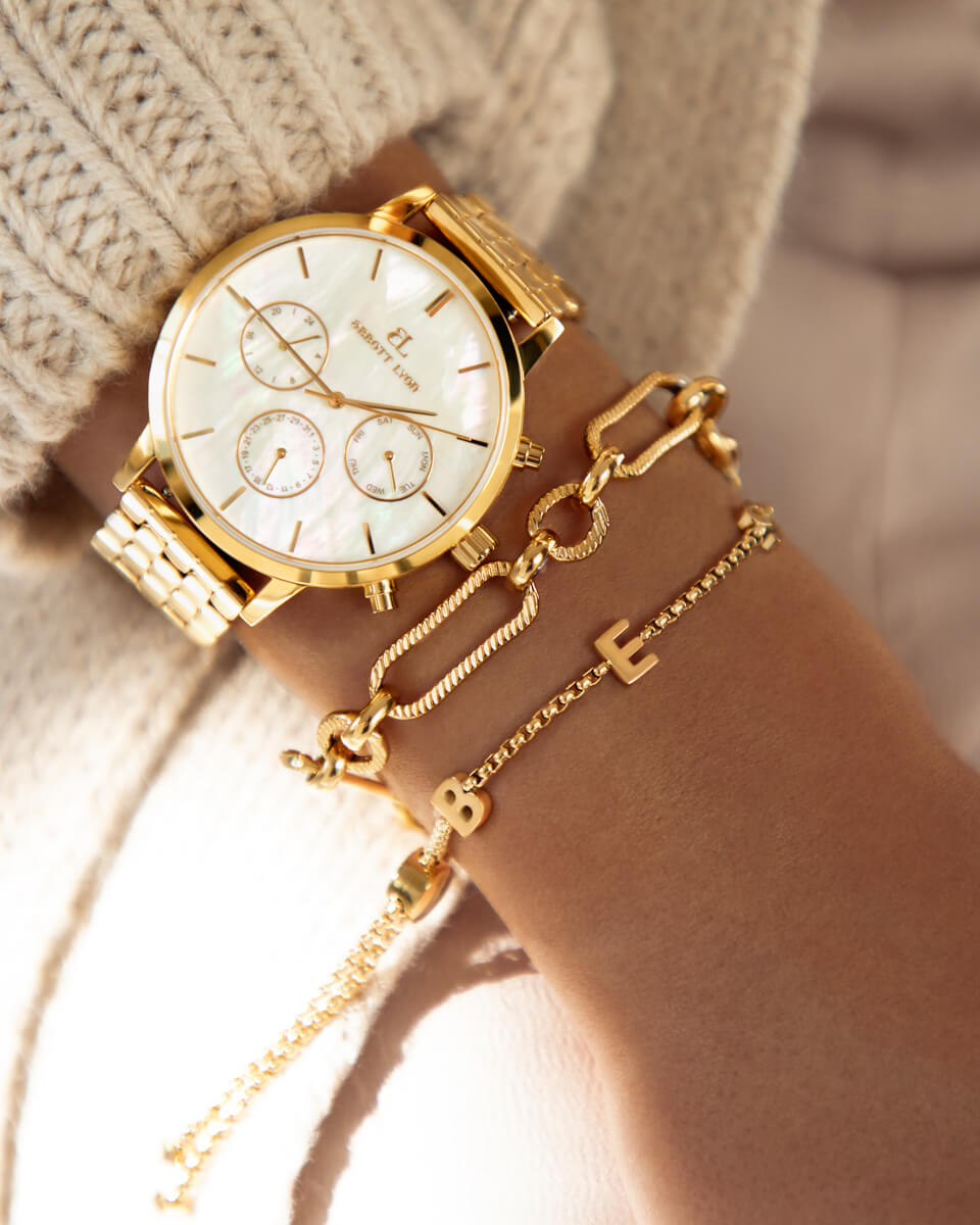Pearl Link Nueva 40 Watch - Gold