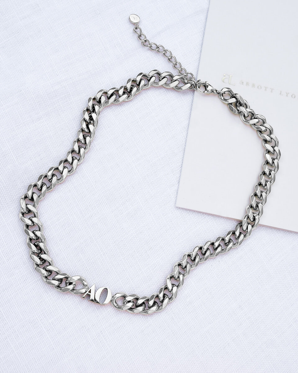 Initial Curb Set (Silver)