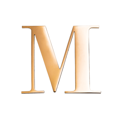 Small Metal Letter Pins (Gold)