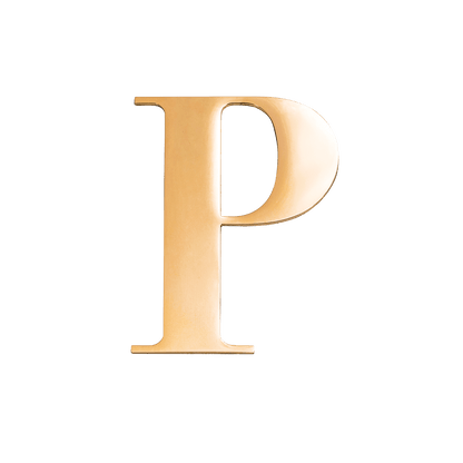 Small Metal Letter Pins (Gold)