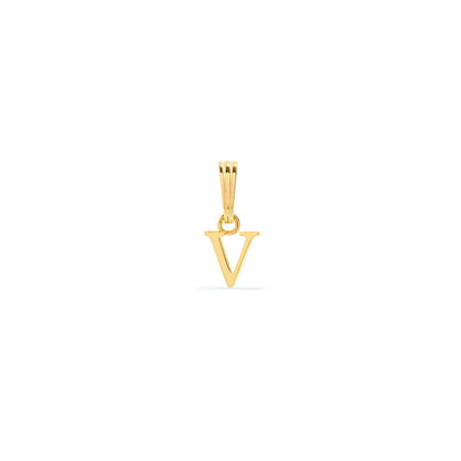 Sterling Silver Mini Initial Pendant (Gold)