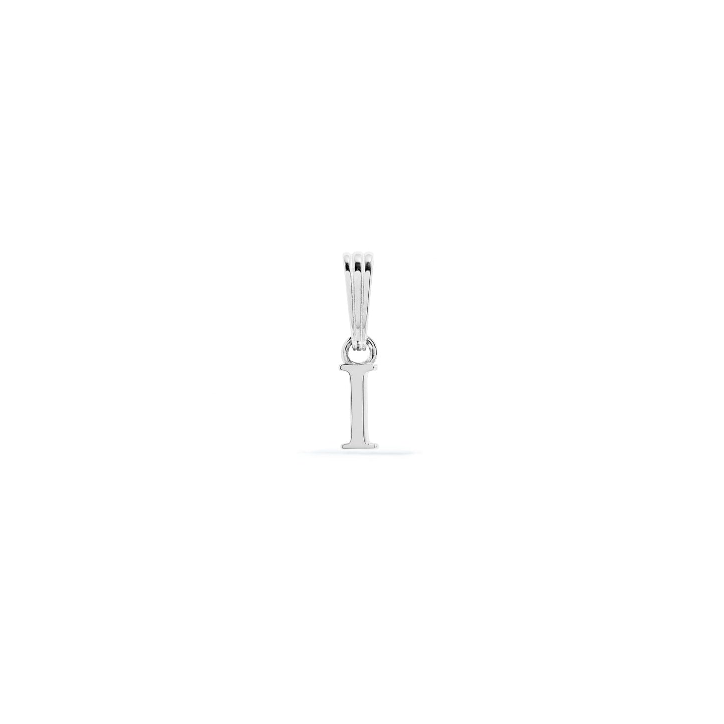 Sterling Silver Mini Initial Pendant (Silver)