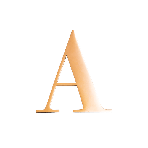 Metal Key Ring Letter (Gold)