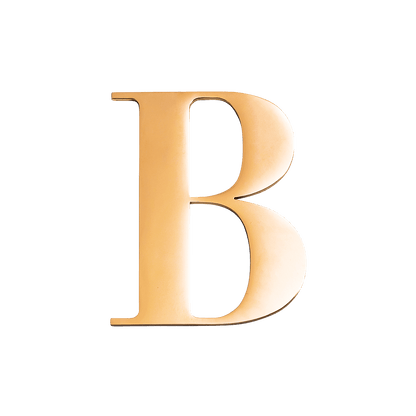 Metal Key Ring Letter (Gold)