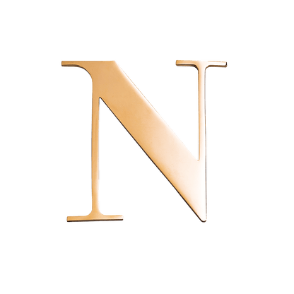 Metal Key Ring Letter (Gold)