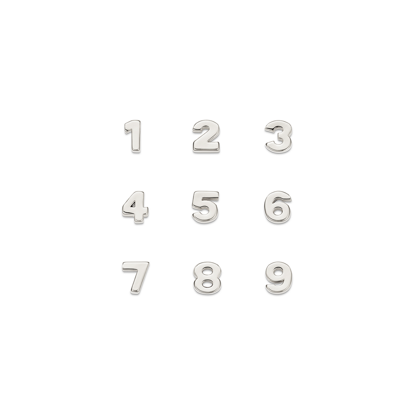Made Mine Charms - Number Charms (Silver)