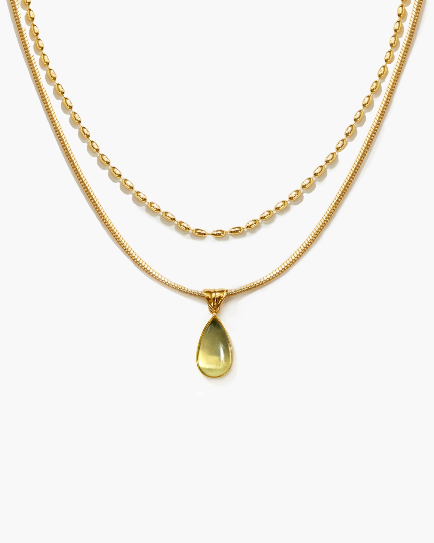 Waterdrop Necklace Set in Silver